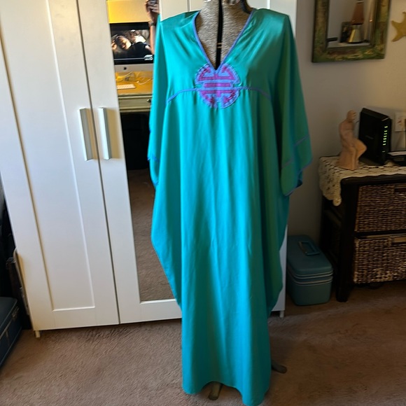 Bill Tice for Saks Fifth Avenue 1970’s Asian Inspired Caftan Very Good Vintage - Picture 6 of 17